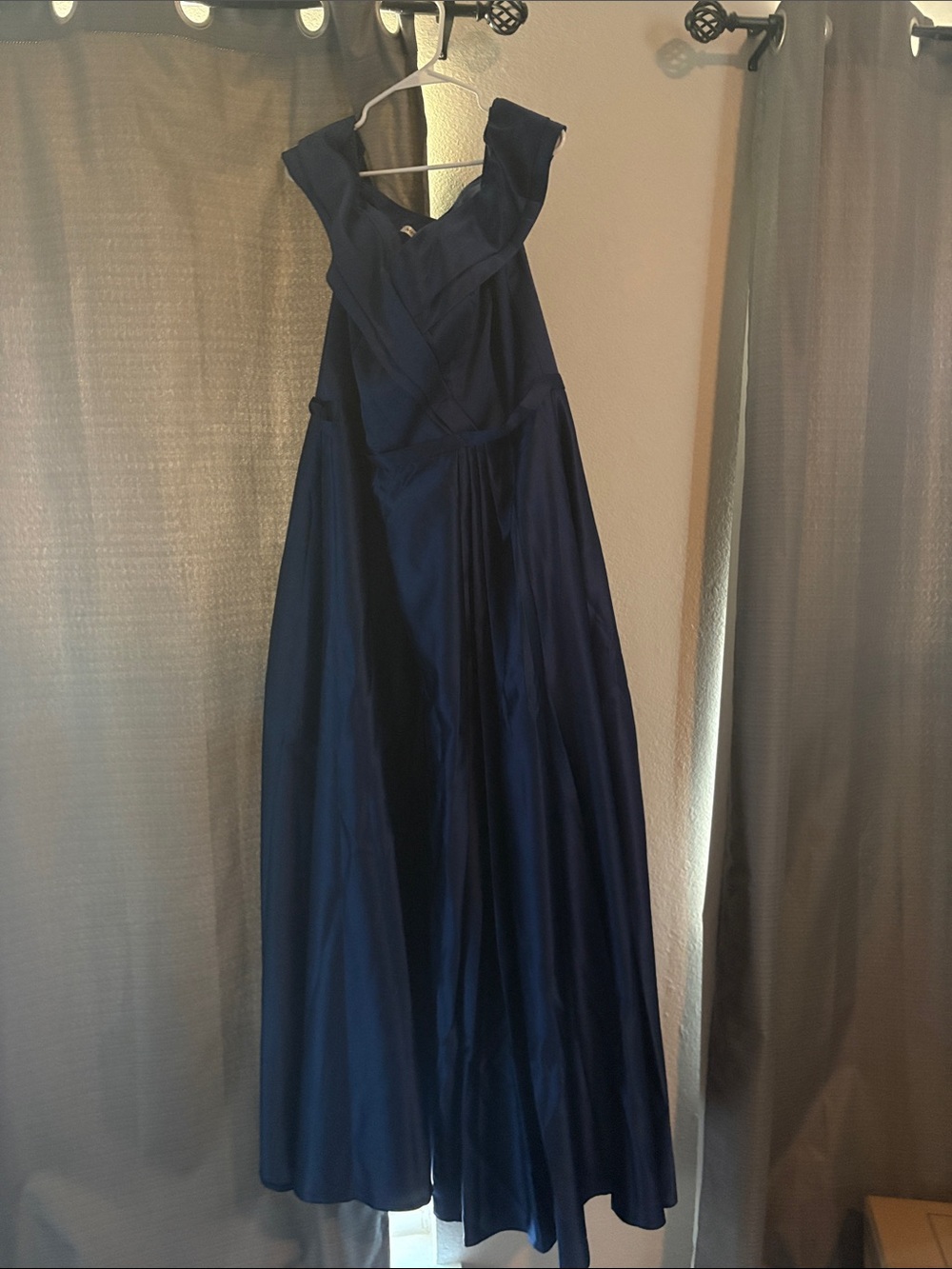 Classic Navy Blue Maxi Evening Dress - Women Dresses